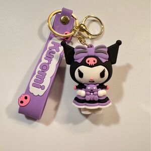 Kuromi Clip Keychain Black / White / Pink / Purple